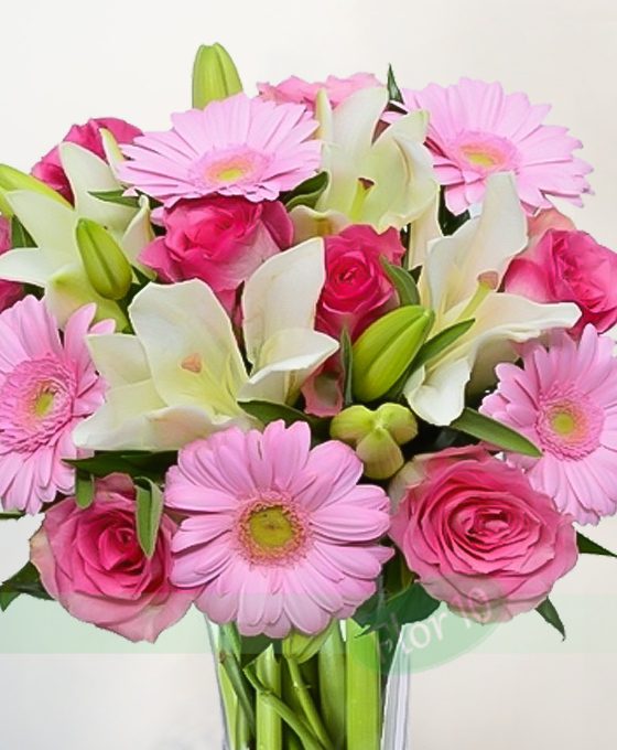 Bouquet Gerberas Rosas y Liliums | Plataforma Online Flor10
